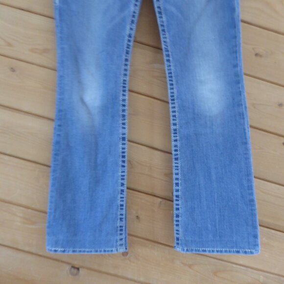 True Religion Light Wash "Section Hi Rise Boot" Boot Leg Jeans Mid Rise Size 28 - Picture 5 of 11